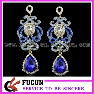 Fashion Wholesale Art Deco Dangle Rhinestone Earrings