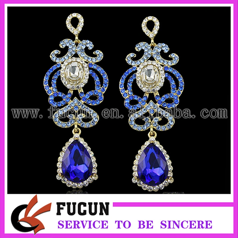 Fashion Wholesale Art Deco Dangle Rhinestone Earrings