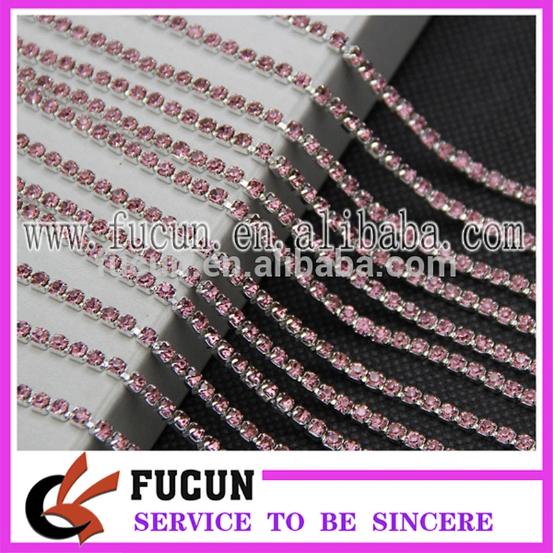 Diamante Chains Jewelry Seasonable Rhinestone Trim Sew-On Technics Crystal Rhinestone Cup Chain