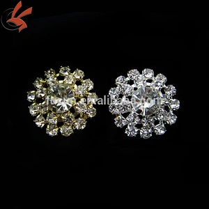 plating gold small clear rhinestone brooch,mini ribbon buckles