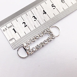 Hot Selling Wholesale Crystal Rhinestone Hardware Buckle Bikini Connectors