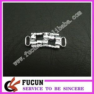 wholesale rhinestone diamante bikini connectors mini buckles