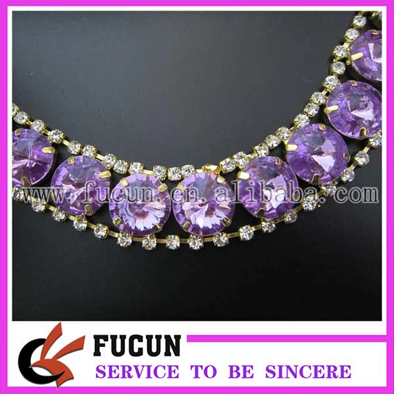 Hot Beautiful Design Clear Crystal Rhinestone For Wedding Bridal Trim Chain