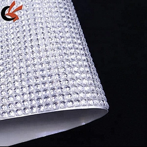 high quality clear round shape resin rhinestone sheet sticker