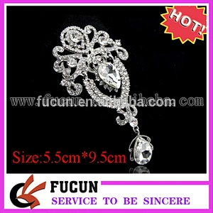 Rhinestone Crystal Wedding Bridal Bouquet Silver Flower Faux Pearl Brooch Pin