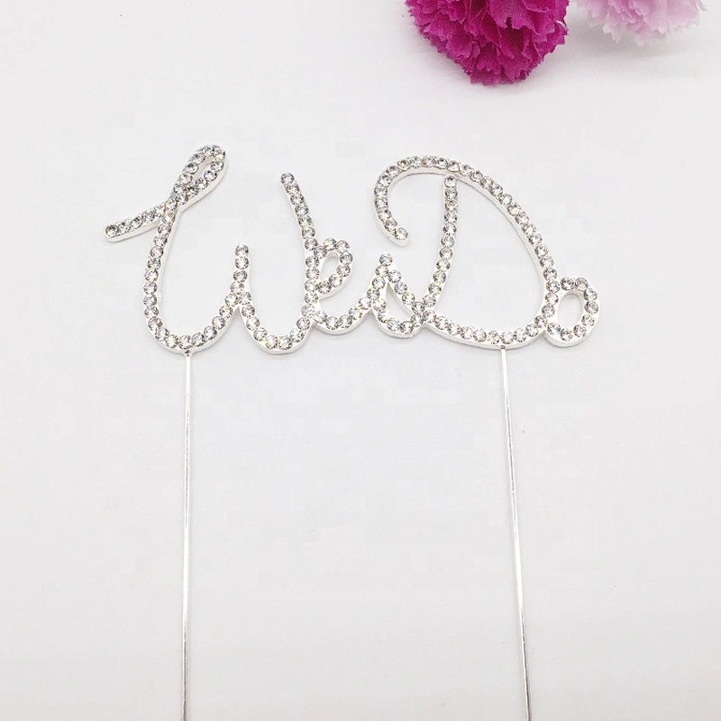 Valentine's Day Occasion rhinestone marriage proposal We Do wedding cake topper