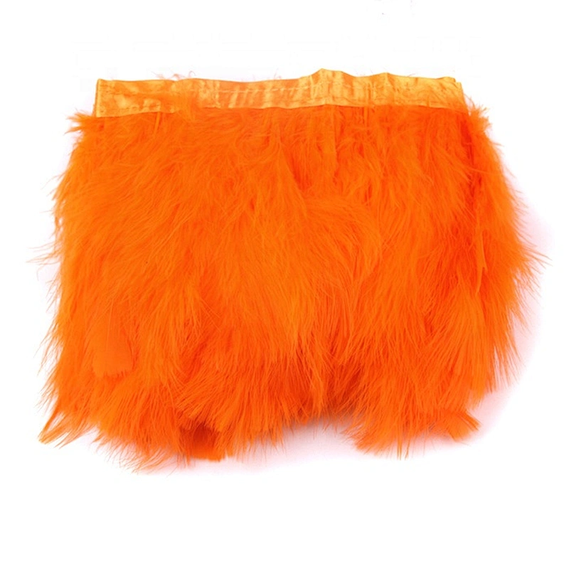 2 meters per piece 14-20CM width fabric dye colorful turkey feather trim