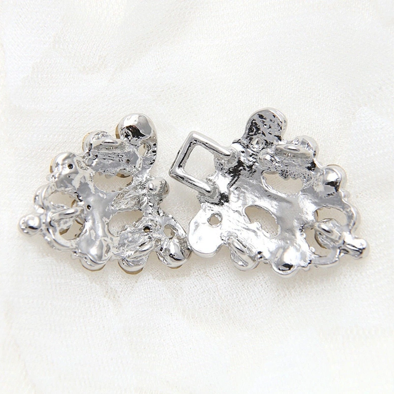 Wedding rhinestone crystal buckle closure clasp alloy crystal garment dress buckles