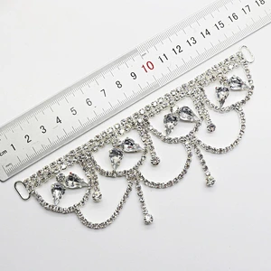 Zinc Alloy Hot sale rhinestone chain diamante Bikini Connector for sale