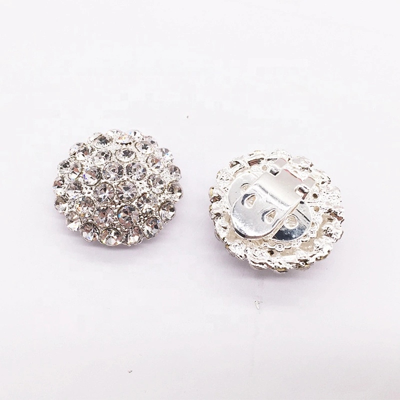 wholesale metal material shoe clip accessories rhinestone round arch shoe buckle style for shoes