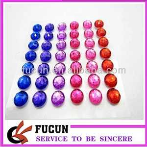 176pcs x 4mm Clear Rhinestone Self Adhesive Acrylic Gems Sticker on Crystals