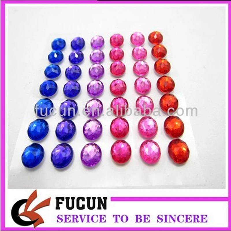 176pcs x 4mm Clear Rhinestone Self Adhesive Acrylic Gems Sticker on Crystals
