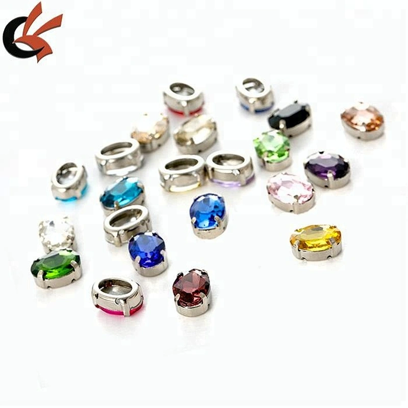 resin rhinestone with claw setting for garment decoration