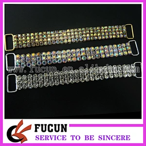 Competition Bikini Trim Czech Rhinestones 4 rows Bikini Connector