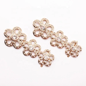 Factory direct wholesale antique metal flower shoe buckle for decoration