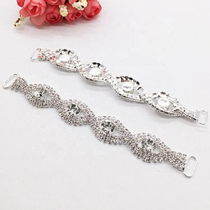 Hot Sale Fashion Swimwear Using Crystal Rhinestone Eye Shaped Bikini Connectors