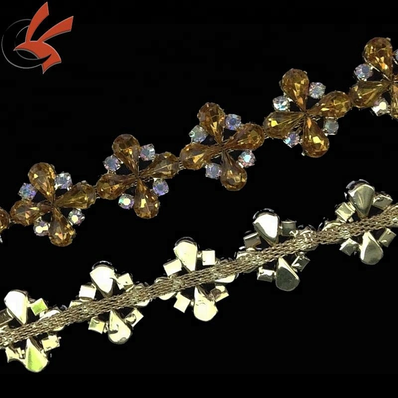 wedding dress decorations rhinestone chain trimming