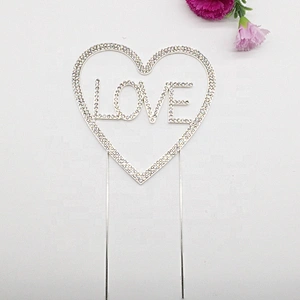 new products decorative cake accessory wedding love and heart shaped cake topper