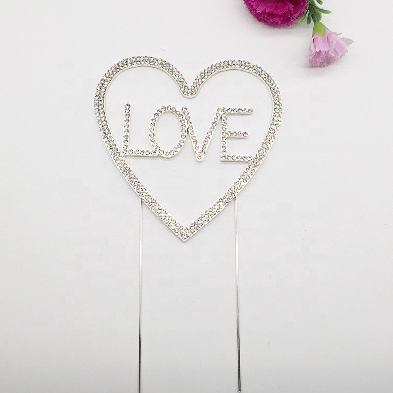 new products decorative cake accessory wedding love and heart shaped cake topper