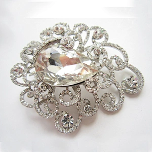 Decorative Wedding Favor Big Diamond Brooch Pins for Women Jewelry