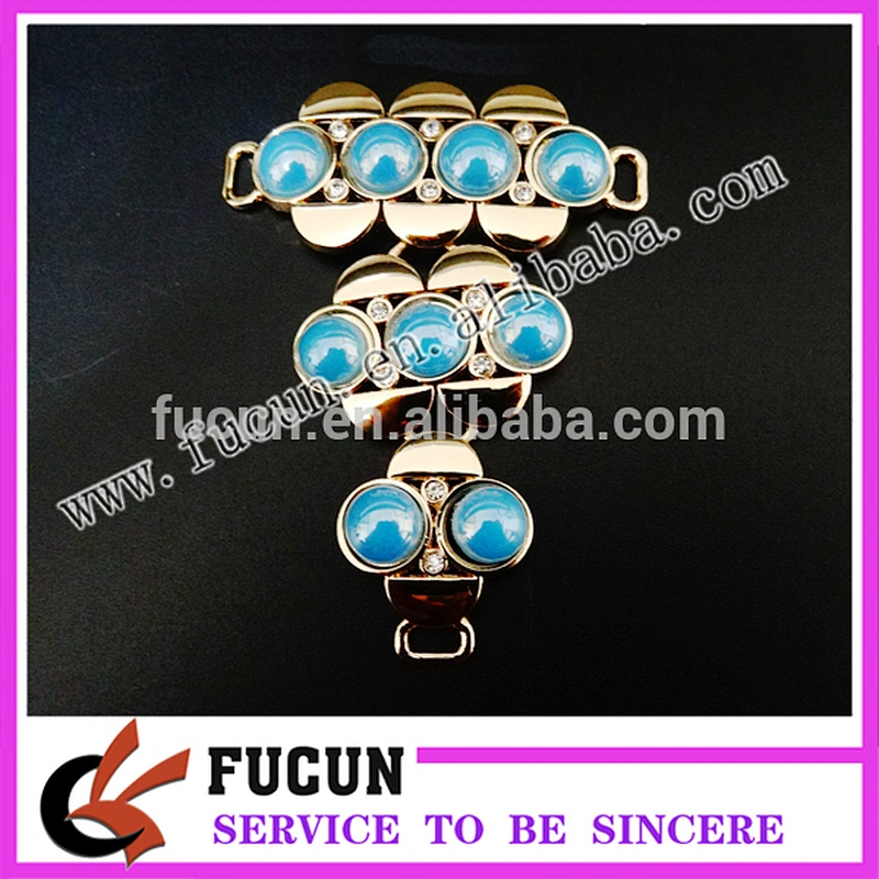 charming uppers for sandals with sapphire blue stones ladies shoes strap parts