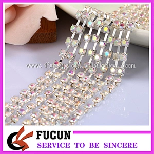 hot sale strass roll rhinestone loose cup chain rhinestone ab crystal roll chain