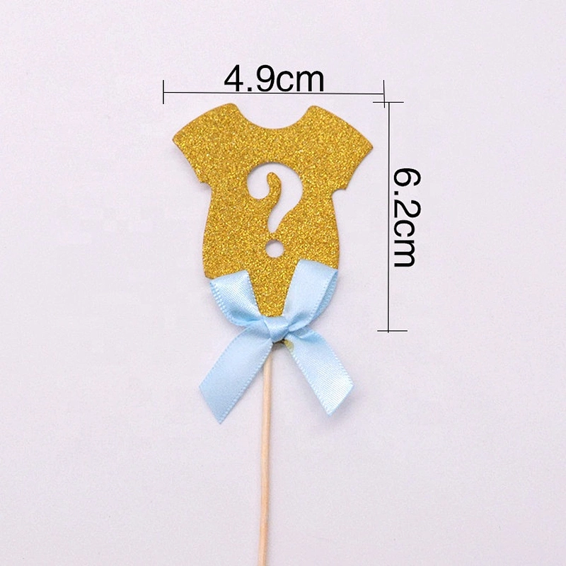 New product hot sale happy birthday baby shower boy and girl paper cake toppers