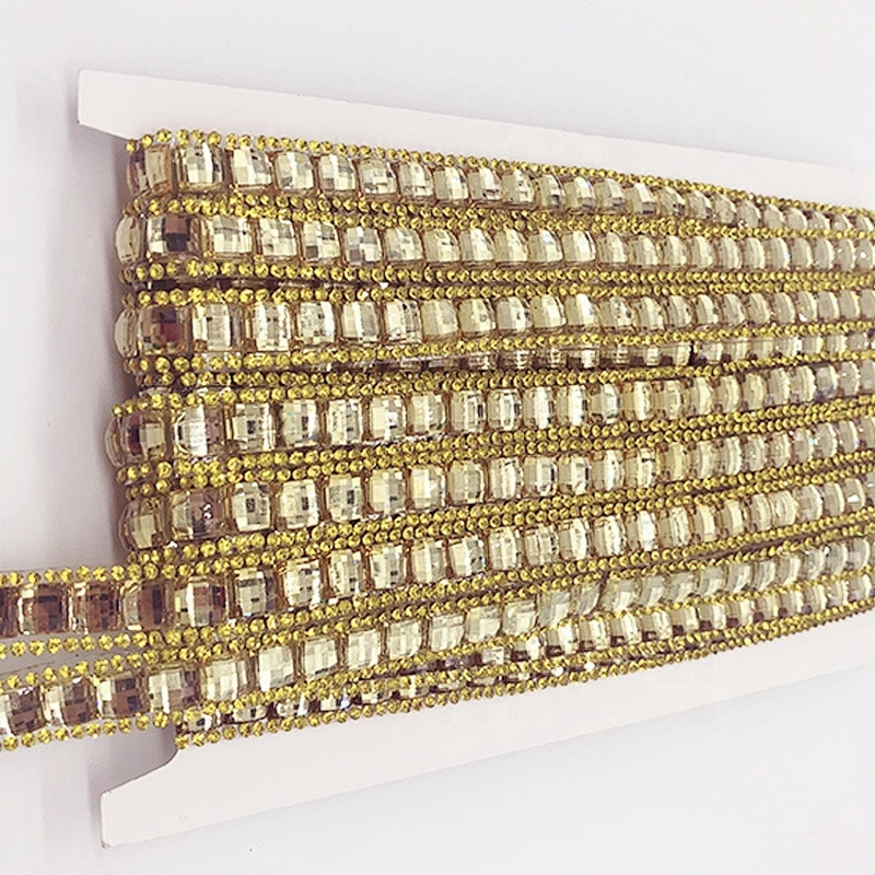 fashion rhinestone hot fix trimming A grade rhinestone banding for clothing shoes bags