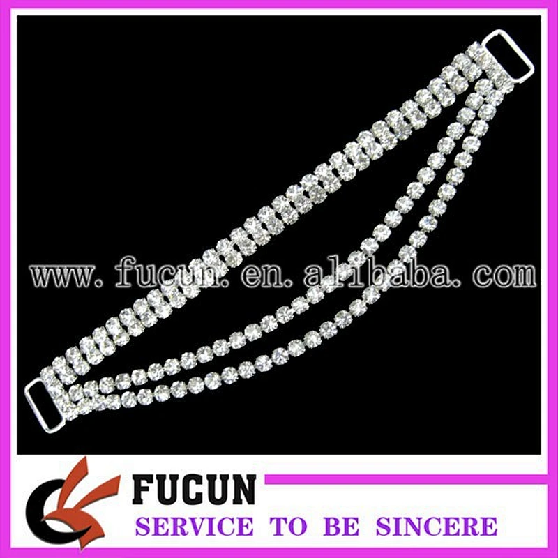 wholesale crystal Czech rhinestone connector bikini for swimwear accessories