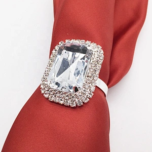 Wedding Use Durable modern decorative cheap transparent clear napkin ring