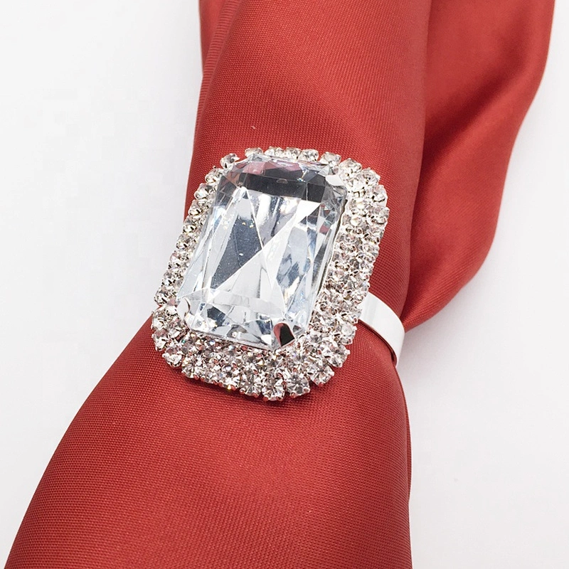 Wedding Use Durable modern decorative cheap transparent clear napkin ring