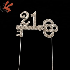 Bling Bling 21 key diamante crystal rhinestone cake topper