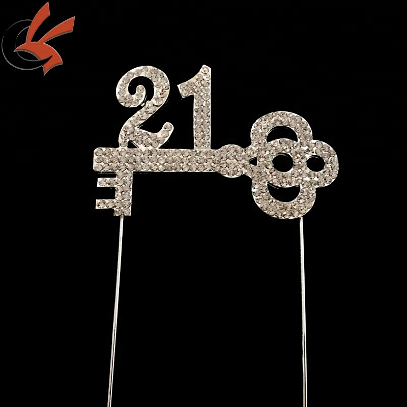 Bling Bling 21 key diamante crystal rhinestone cake topper