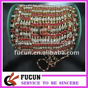 high quality cheap cup chain colorful rhinestones roll trimming for dress decoration