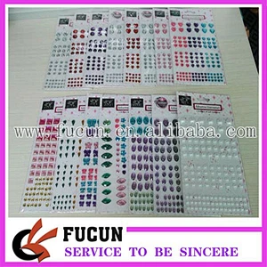 High quality self adhesive acrylic rhinestone gem sticker