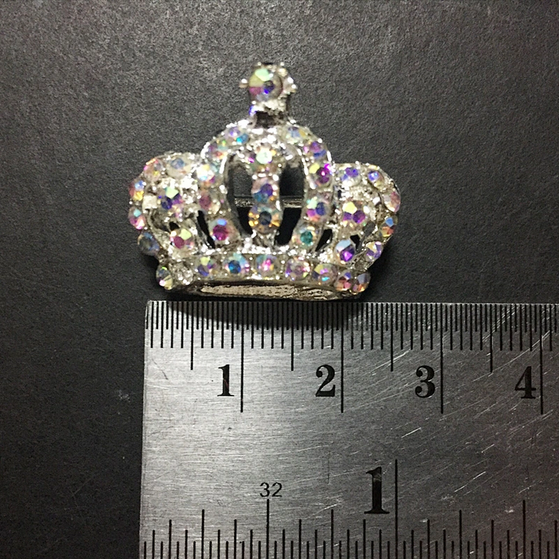 crystal ab crown shaped rhinestone buckle for wedding