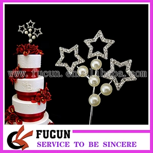bling bling star shape rhinestone cake topper