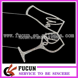 Wholesale Chinese crystal diamante wedding cup 