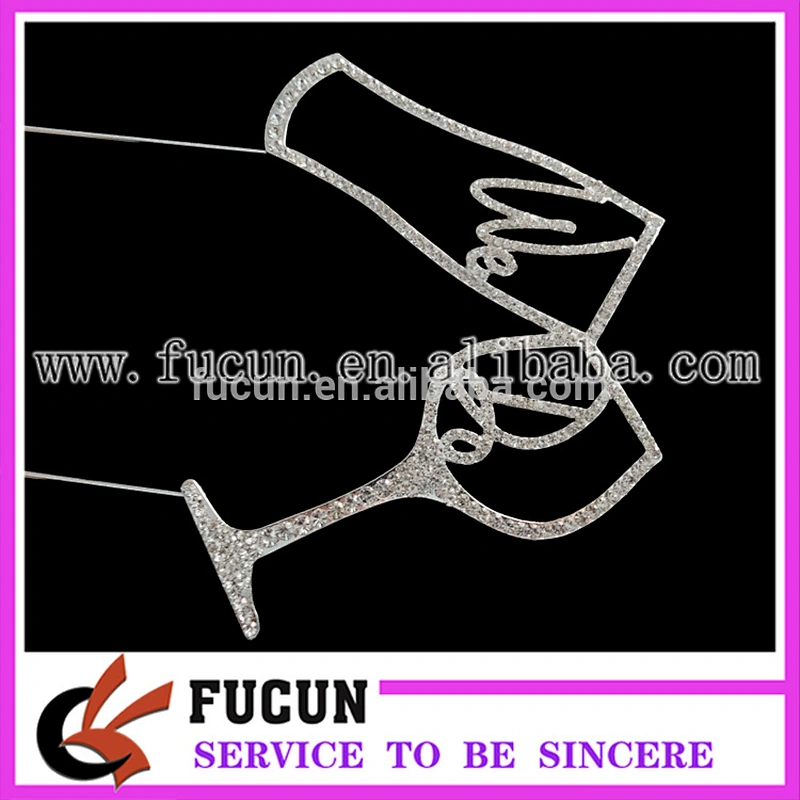 Wholesale Chinese crystal diamante wedding cup 