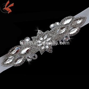 China manufacturer rhinestone applique for sash,neckline dress decoration