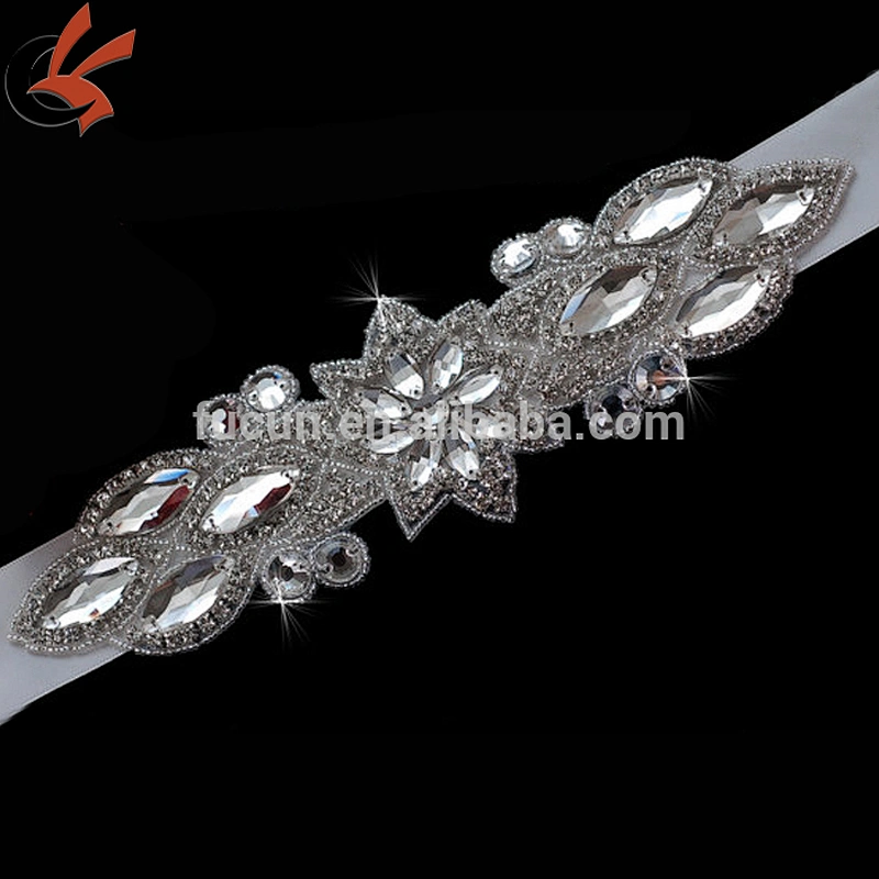 China manufacturer rhinestone applique for sash,neckline dress decoration