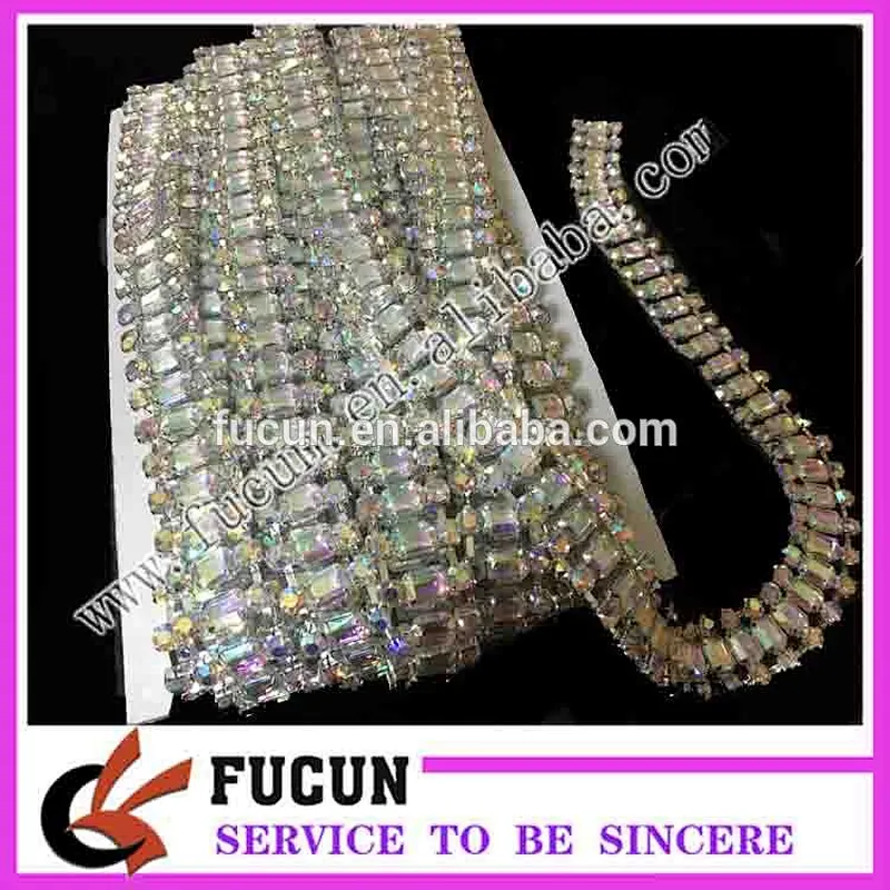 2019 Metal alloyed material new design rhinestone trimming for dress wholesale