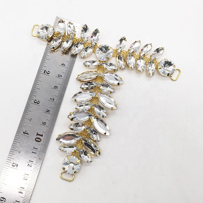 Wholesale sew on acrylic stone crystal flat back diamond rhinestone shoe clip buckle accessories