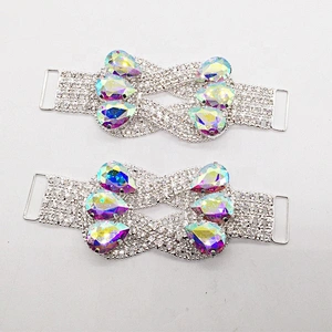 Amazing design gorgeous style diamante ab glass stone hip bikini connector