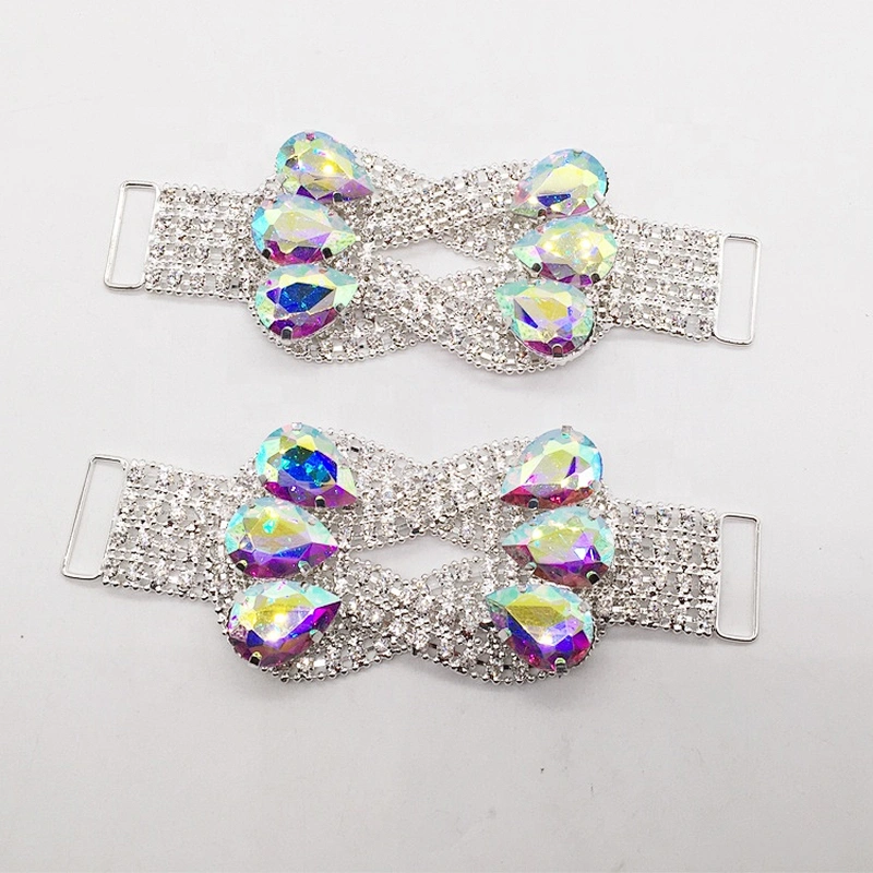 Amazing design gorgeous style diamante ab glass stone hip bikini connector