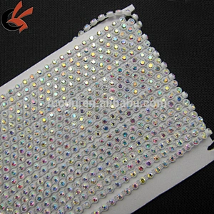 SS12 3mm Crystal AB rhinestone trimming plastic trimming
