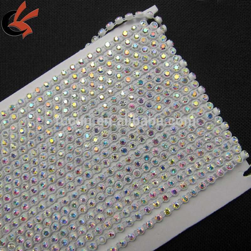 SS12 3mm Crystal AB rhinestone trimming plastic trimming