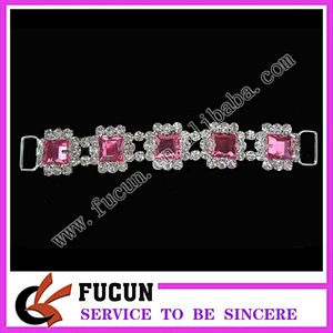 NEW NPC 2 piece Crystal Clear Square Rhinestone Bikini Back Connector