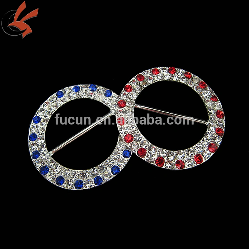 double rhinestone round buckles for chair covers