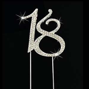 Number 15 rhinestone Cake Topper Wedding Anniversary Birthday Number cake topper